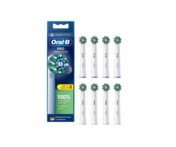 Oral-B Pro Cross Action Replacement Toothbrush Heads - 8 Pack