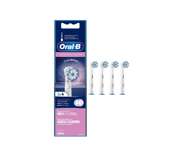 Oral-B Sensitive Clean Replacement Toothbrush Heads - 4 Pack